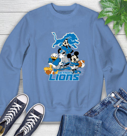 NFL Detroit Lions Mickey Mouse Donald Duck Goofy Football Shirt Sweatshirt 11