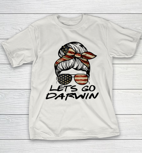 Lets Go Darwin Us Flag Sarcastic Youth T-Shirt 6