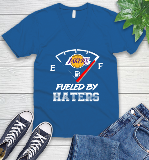 Los Angeles Lakers NBA Basketball Fueled By Haters Sports V-Neck T-Shirt 5