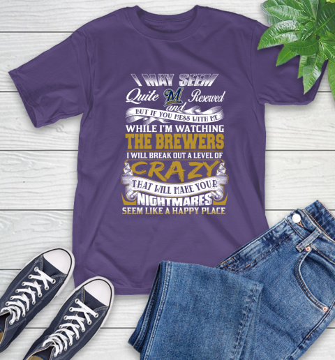 Milwaukee Brewers MLB Baseball Don't Mess With Me While I'm Watching My Team T-Shirt 5