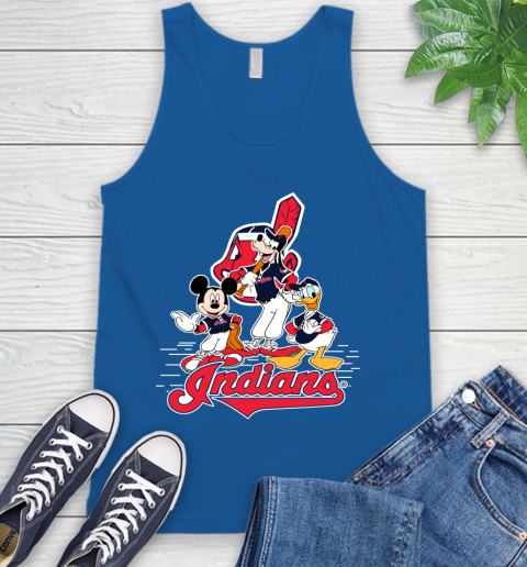 MLB Cleveland Indians Mickey Mouse Donald Duck Goofy Baseball T Shirt Tank Top 4
