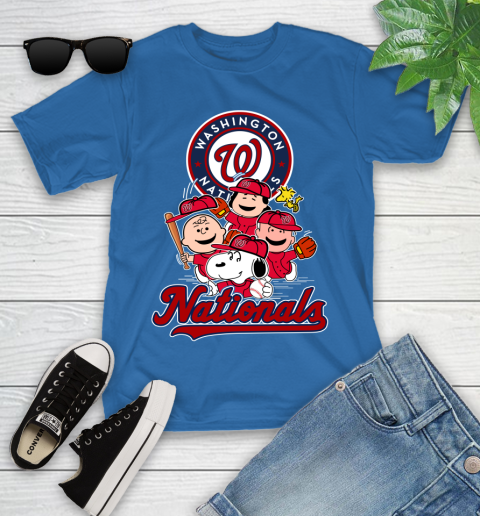 MLB Washington Nationals Snoopy Charlie Brown Woodstock The Peanuts Movie Baseball T Shirt_000 Youth T-Shirt 12