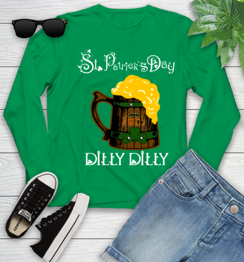 NBA Denver Nuggets St Patrick's Day Dilly Dilly Beer Basketball Sports Youth Long Sleeve 7