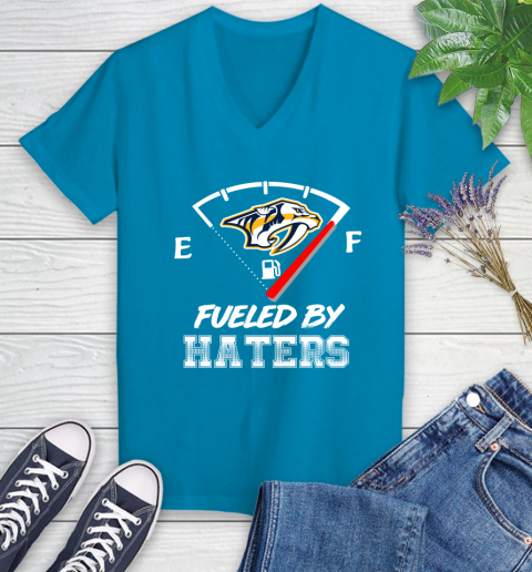 Nashville Predators NHL Hockey Fueled By Haters Sports Women's V-Neck T-Shirt 7