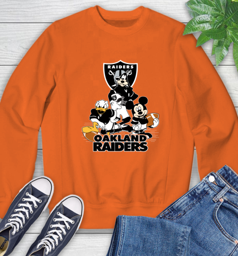 NFL Oakland Raiders Mickey Mouse Donald Duck Goofy Football Shirt Sweatshirt 3