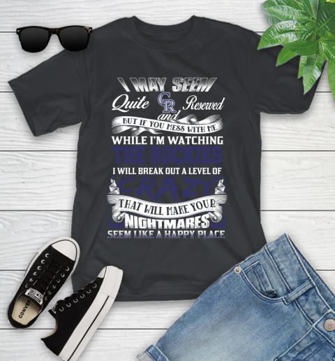 Colorado Rockies MLB Baseball Don't Mess With Me While I'm Watching My Team Youth T-Shirt
