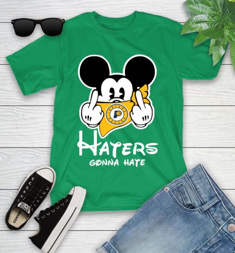 NBA Indiana Pacers Haters Gonna Hate Mickey Mouse Disney Basketball T Shirt Youth T-Shirt 8