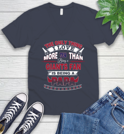 NFL The Only Thing I Love More Than Being A New York Giants Fan Is Being A Papa Football V-Neck T-Shirt 8