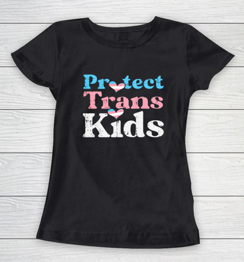 Protect Trans Kids Shirt Transgender Pride Flag Women's T-Shirt