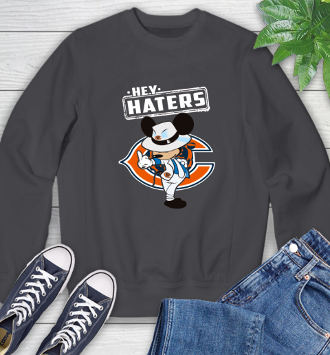 NFL Hey Haters Mickey Football Sports Chicago Bears Sweatshirt 6