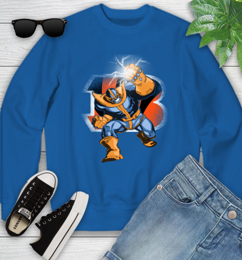 Cincinnati Bengals NFL Football Thanos Avengers Infinity War Marvel Youth Sweatshirt 7