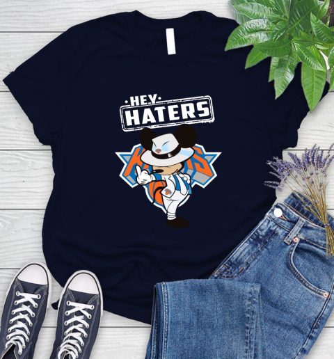 NBA Hey Haters Mickey Basketball Sports New York Knicks Women's T-Shirt 2