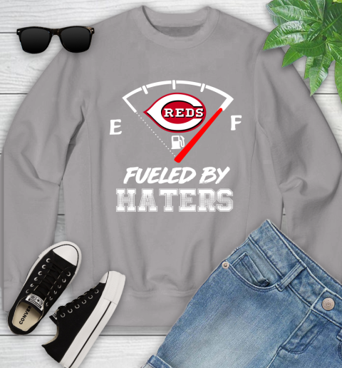 Cincinnati Reds MLB Baseball Fueled By Haters Sports Youth Sweatshirt 3