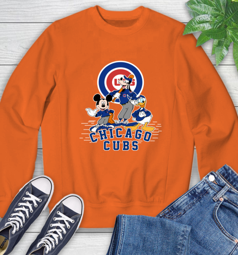 MLB Chicago Cubs Mickey Mouse Donald Duck Goofy Baseball T Shirt Sweatshirt 3