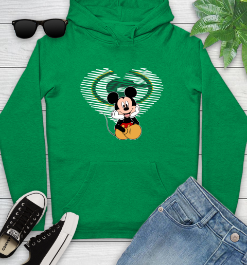 NFL Green Bay Packers The Heart Mickey Mouse Disney Football T Shirt_000 Youth Hoodie 9