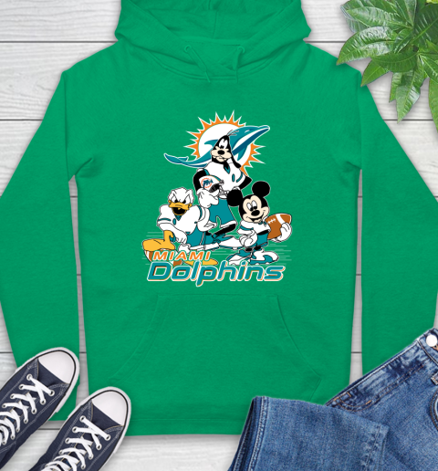 NFL Miami Dolphins Mickey Mouse Donald Duck Goofy Football Shirt Hoodie 8