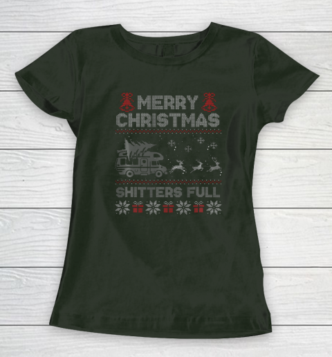 Merry Christmas Shitter Sweater Was Full Funny Xmas Pajama Women's T-Shirt 3