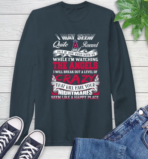 Los Angeles Angels MLB Baseball Don't Mess With Me While I'm Watching My Team Long Sleeve T-Shirt 9