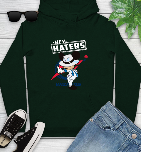 NBA Hey Haters Mickey Basketball Sports Washington Wizards Youth Hoodie 14