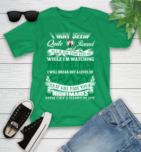 Boston Celtics NBA Basketball Don't Mess With Me While I'm Watching My Team Youth T-Shirt 8