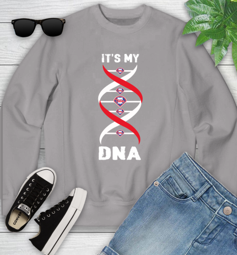 Philadelphia Phillies MLB Baseball It's My DNA Sports Youth Sweatshirt 3