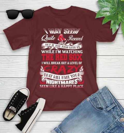 Boston Red Sox MLB Baseball Don't Mess With Me While I'm Watching My Team Youth T-Shirt 14