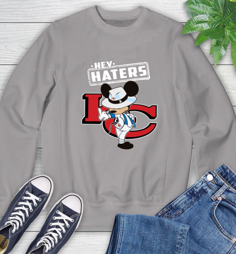 NFL Hey Haters Mickey Football Sports Kansas City Chiefs Sweatshirt 5