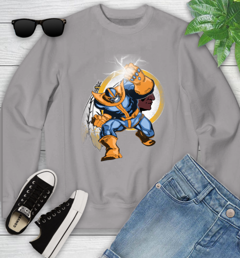 Washington Redskins NFL Football Thanos Avengers Infinity War Marvel Youth Sweatshirt 3