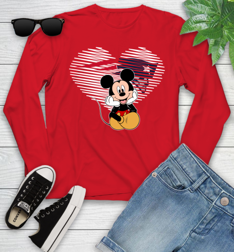 NFL New England Patriots The Heart Mickey Mouse Disney Football T Shirt_000 Youth Long Sleeve 12 NFL New England Patriots The Heart Mickey Mouse Disney Football T Shirt_000 Youth Long Sleeve - Image 12