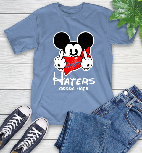 MLB Los Angeles Dodgers Haters Gonna Hate Mickey Mouse Disney Baseball T Shirt_000 T-Shirt 12