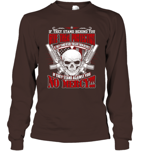 Veteran Shirt Army Shirt If They Stand Behind You give Them Protection Long Sleeve