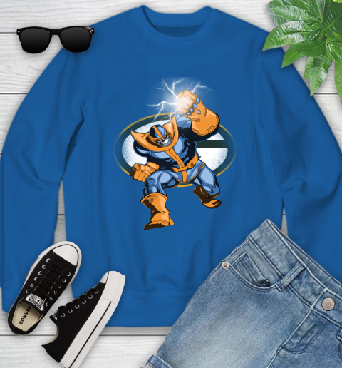 Green Bay Packers NFL Football Thanos Avengers Infinity War Marvel Youth Sweatshirt 7