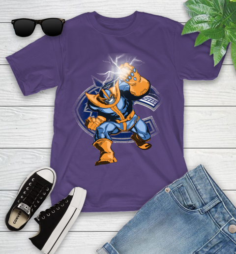 Vancouver Canucks NHL Hockey Thanos Avengers Infinity War Marvel Youth T-Shirt 3