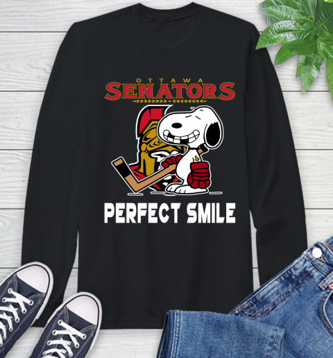NHL New York Rangers Snoopy Perfect Smile The Peanuts Movie Hockey T Shirt Long Sleeve T-Shirt