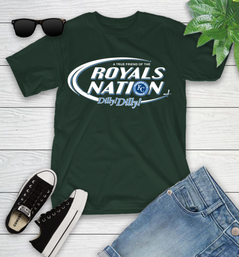MLB A True Friend Of The Kansas City Royals Dilly Dilly Baseball Sports Youth T-Shirt 5