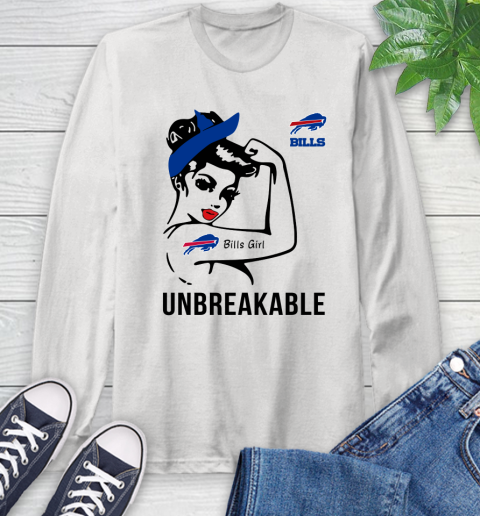 Nfl Buffalo Bills Girl Unbreakable Football Sports Long Sleeve T