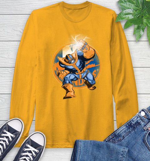 New York Islanders NHL Hockey Thanos Avengers Infinity War Marvel Long Sleeve T-Shirt 2