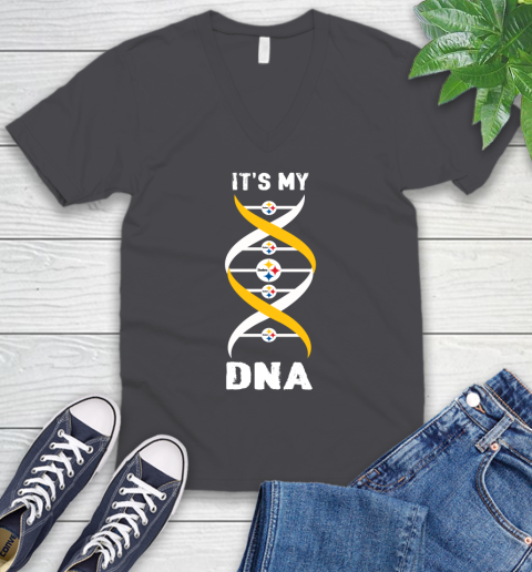 Pittsburgh Steelers NFL Football It's My DNA Sports V-Neck T-Shirt 4