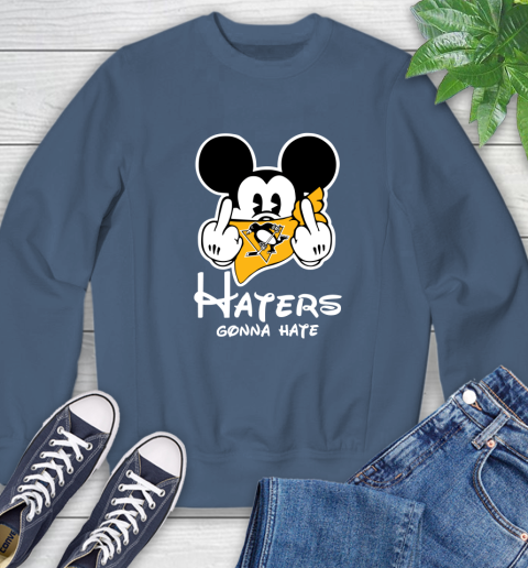 NHL Pittsburgh Penguins Haters Gonna Hate Mickey Mouse Disney Hockey T Shirt Sweatshirt 8