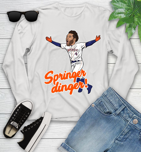 Houston Springer Dinger Fan Shirts Youth Long Sleeve