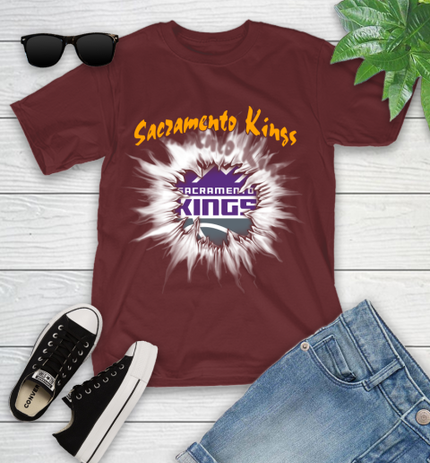 Sacramento Kings NBA Basketball Rip Sports Youth T-Shirt 14