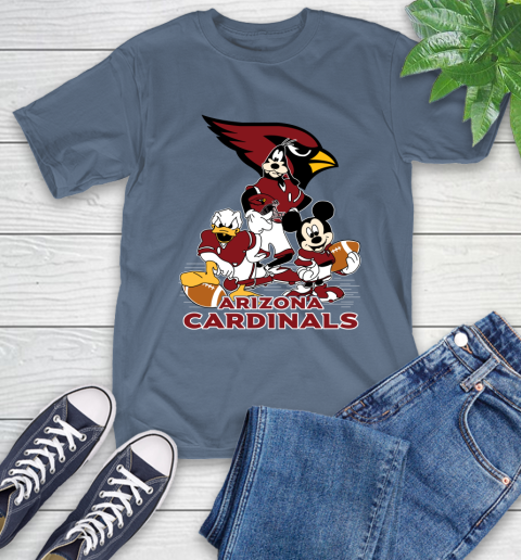 NFL Arizona Cardinals Mickey Mouse Donald Duck Goofy Football Shirt T-Shirt 8