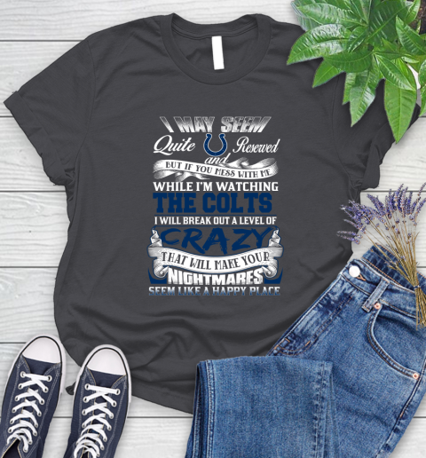 Indianapolis Colts NFL Football Don't Mess With Me While I'm Watching My Team Women's T-Shirt 8