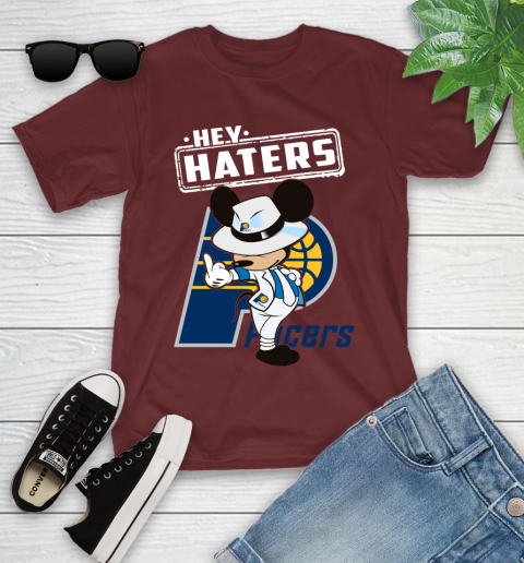 NBA Hey Haters Mickey Basketball Sports Indiana Pacers Youth T-Shirt 14