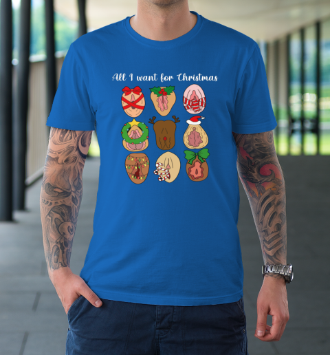 All I Want For Christmas Is Pussy Ugly Christmas Funny Naughty Santa T-Shirt 7
