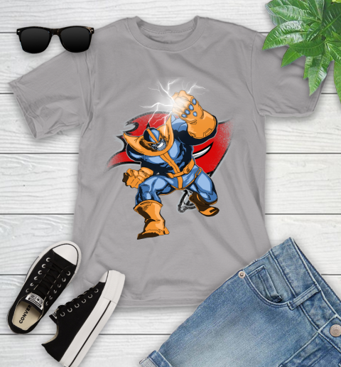 Tampa Bay Buccaneers NFL Football Thanos Avengers Infinity War Marvel Youth T-Shirt 4
