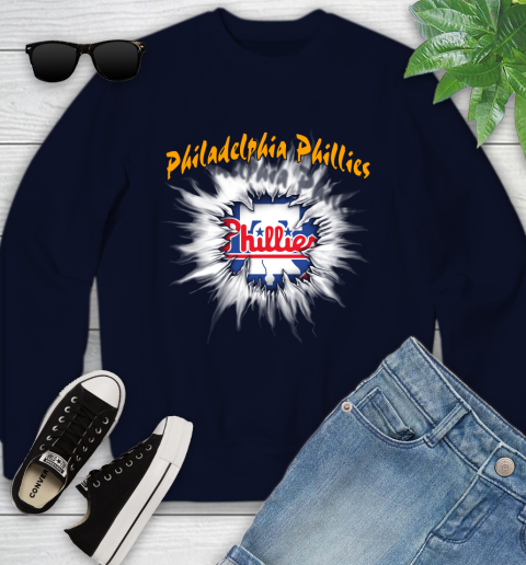 Philadelphia Phillies MLB Baseball Adoring Fan Rip Sports Youth Sweatshirt 2