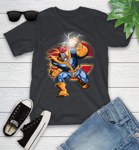 Calgary Flames NHL Hockey Thanos Avengers Infinity War Marvel Youth T-Shirt