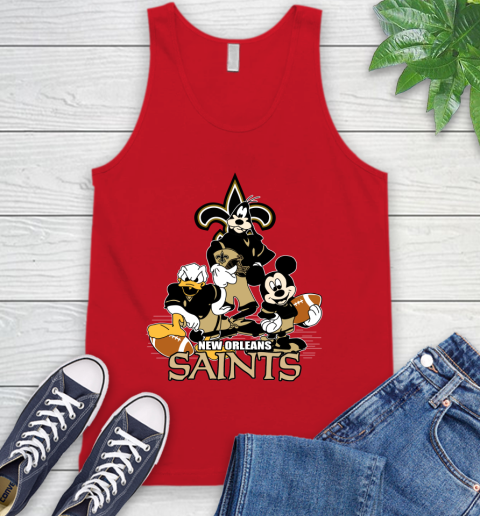 NFL New Orleans Saints Mickey Mouse Donald Duck Goofy Football Shirt Tank Top 5