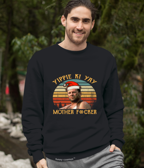 Die Hard Vintage T Shirt, John McClane T Shirt, Yippie Ki Yay Mother Fcker Tshirt, Christmas Gifts